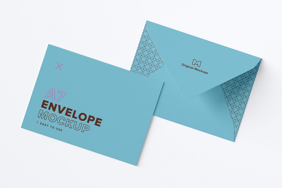 Mockup Envelope e cartão A7