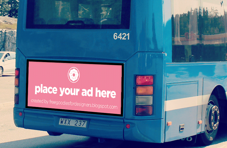 Download Mockup publicidade em ônibus