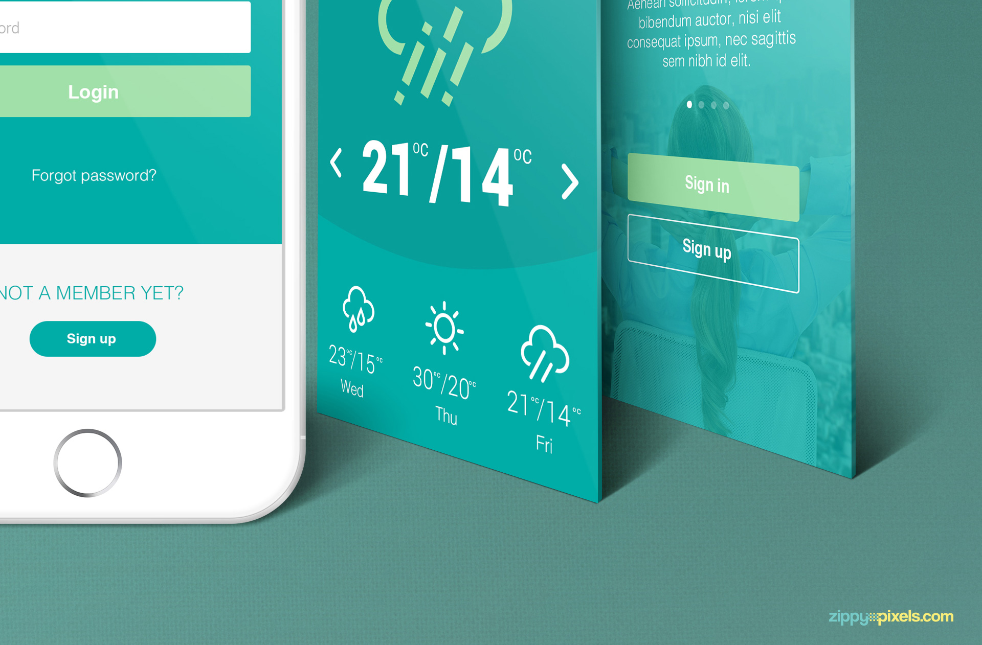 Download Mockup app screen e web