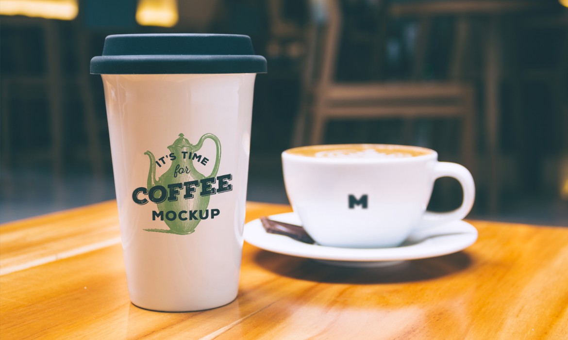 Download Mockup copo e xícara de café