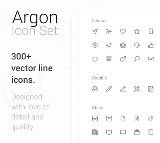 Argon line icons