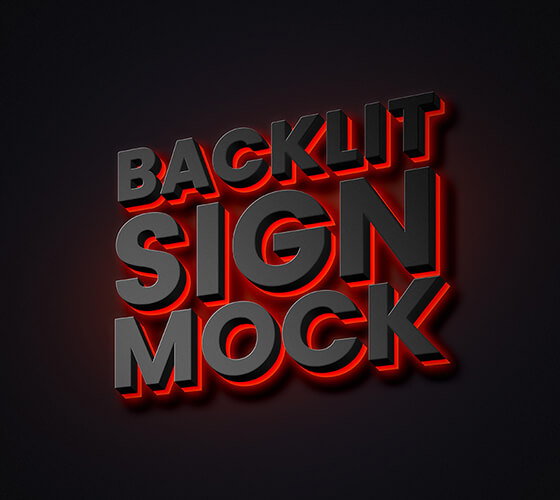 Mockup Logo com iluminação