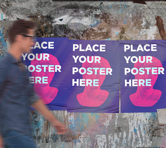 Mockup Cartaz/Poster de rua