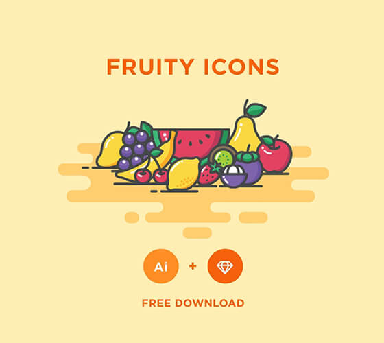 Ícones de frutas