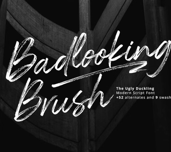 Badlooking Brush – Modern Script