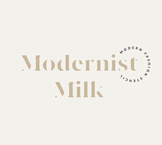 Modernist Milk Stencil