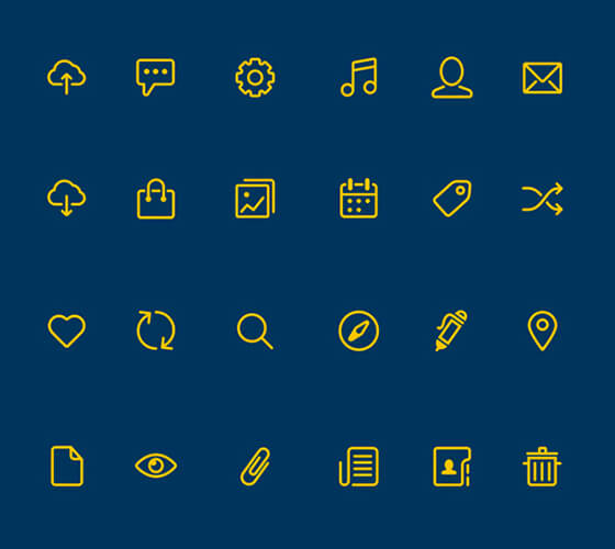 Aura 36 line icons