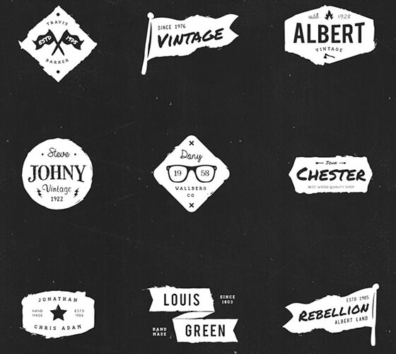 20 retro ink logos