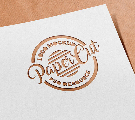 Mockup Logo corte em papel