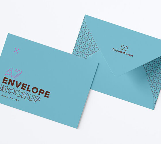 Mockup Envelope e cartão A7