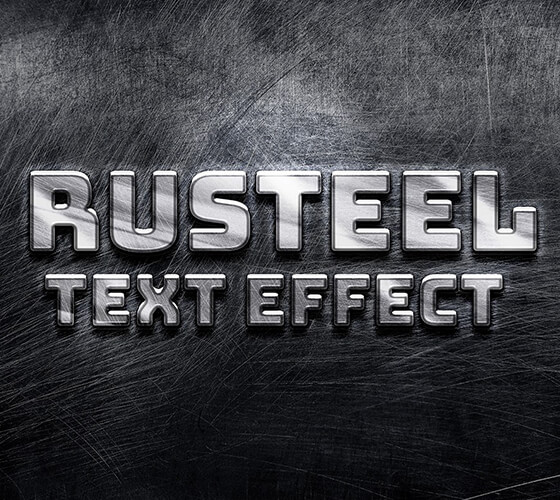 Efeito de texto Rusteel
