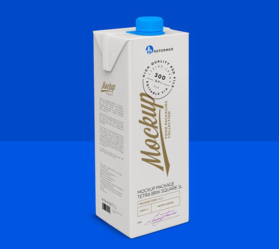 Mockup Embalagem de leite #2