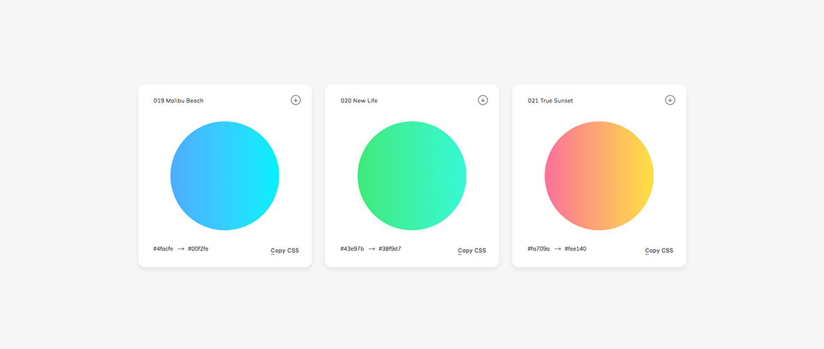 Web Gradients, uma coleção incrível de gradientes para você usar