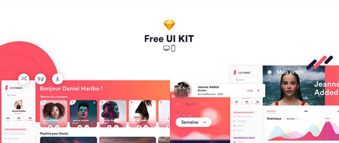 UI Kit App música Soundbuzz