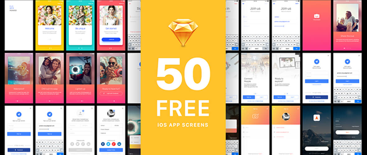 50 telas de aplicativos iOS