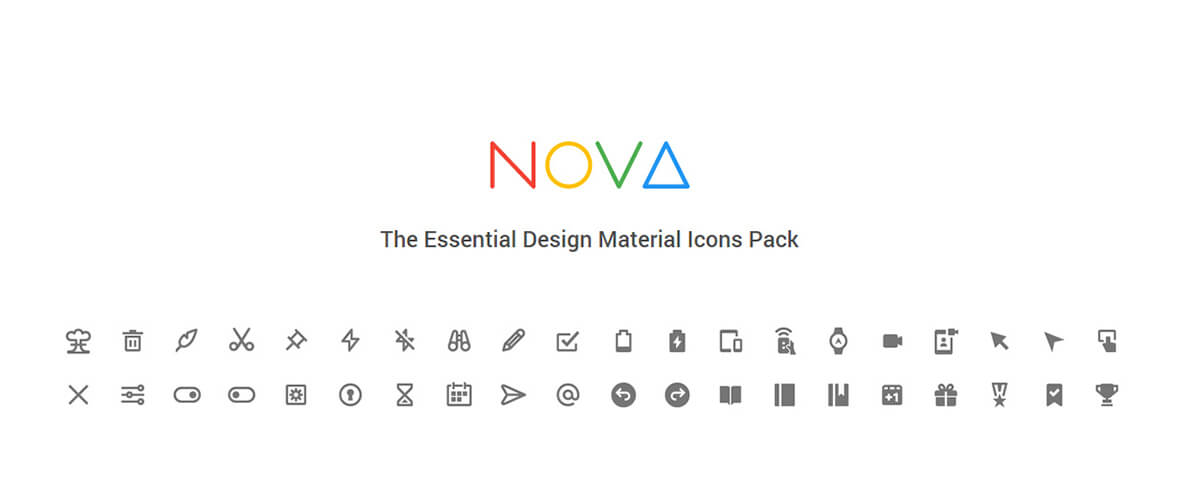 350 ícones em material design