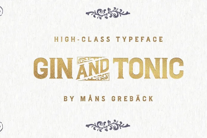 Gin And Tonic Display Font