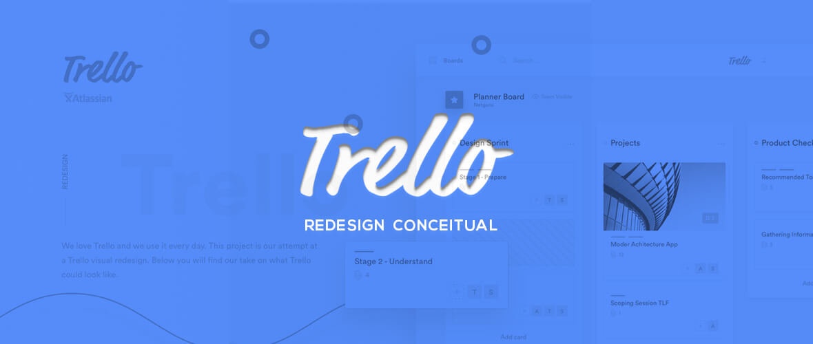Trello Atlassian, redesign conceitual