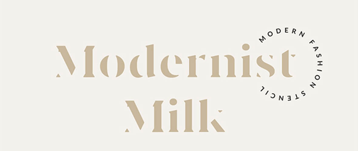 Modernist Milk Stencil