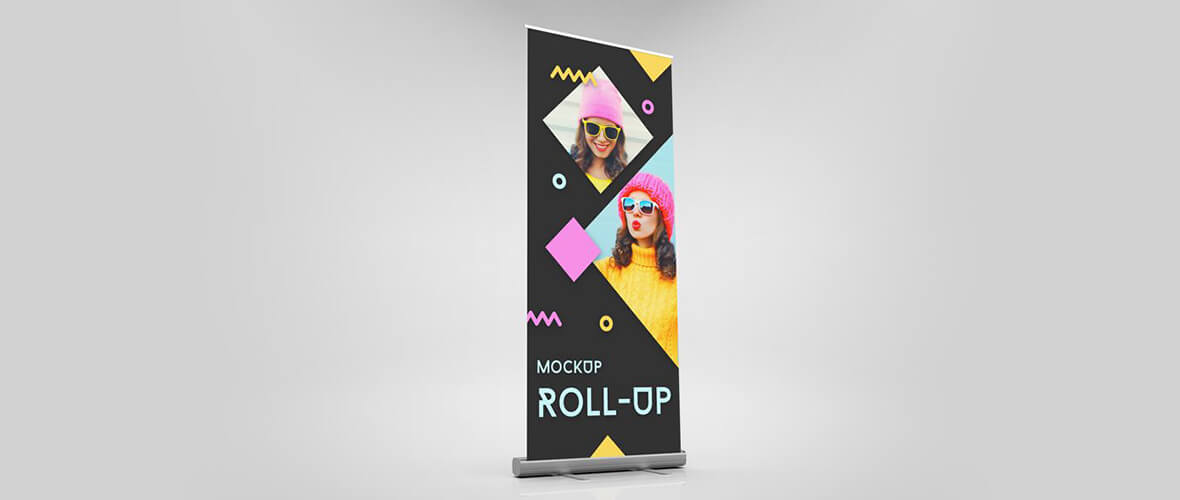 Mockup banner roll-up