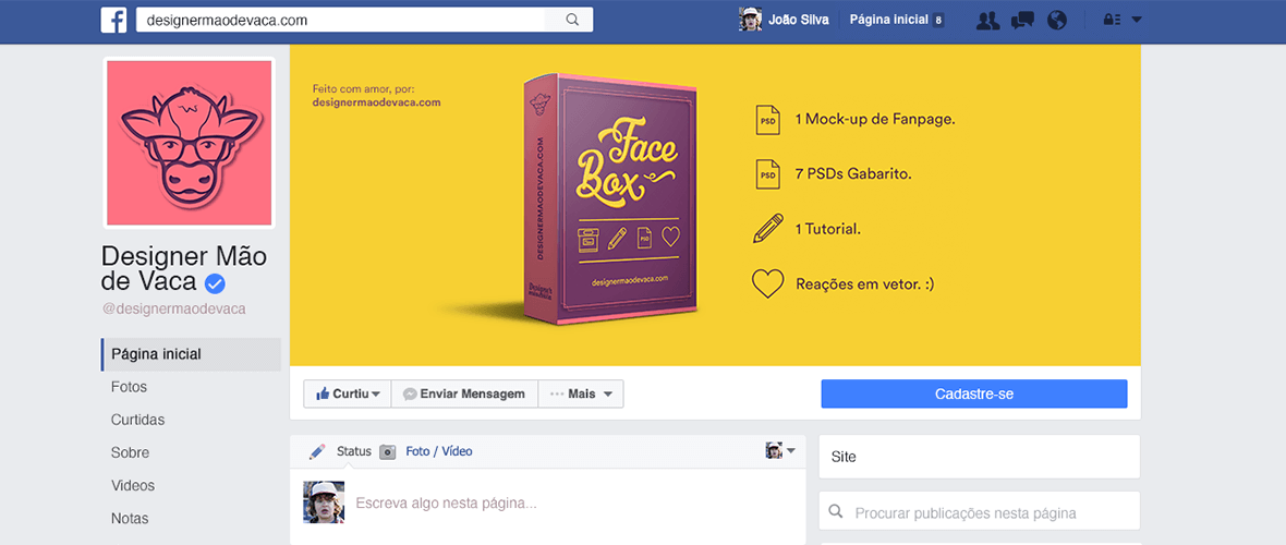 Mockup Fanpage Facebook