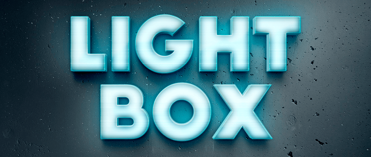 Efeito de texto Light Box
