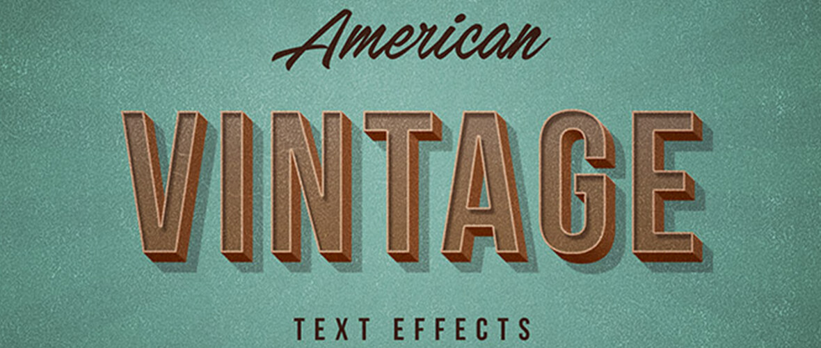 Efeito de texto American Vintage