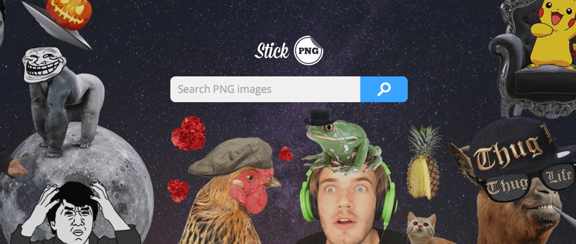 Stickpng.com, imagens, memes e artistas em PNG