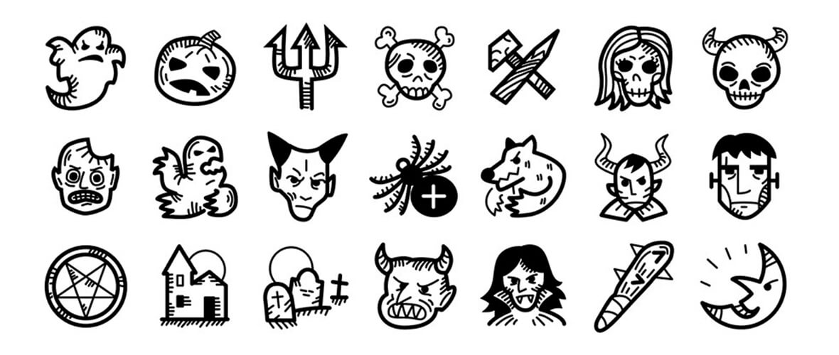 45 ícones de Halloween