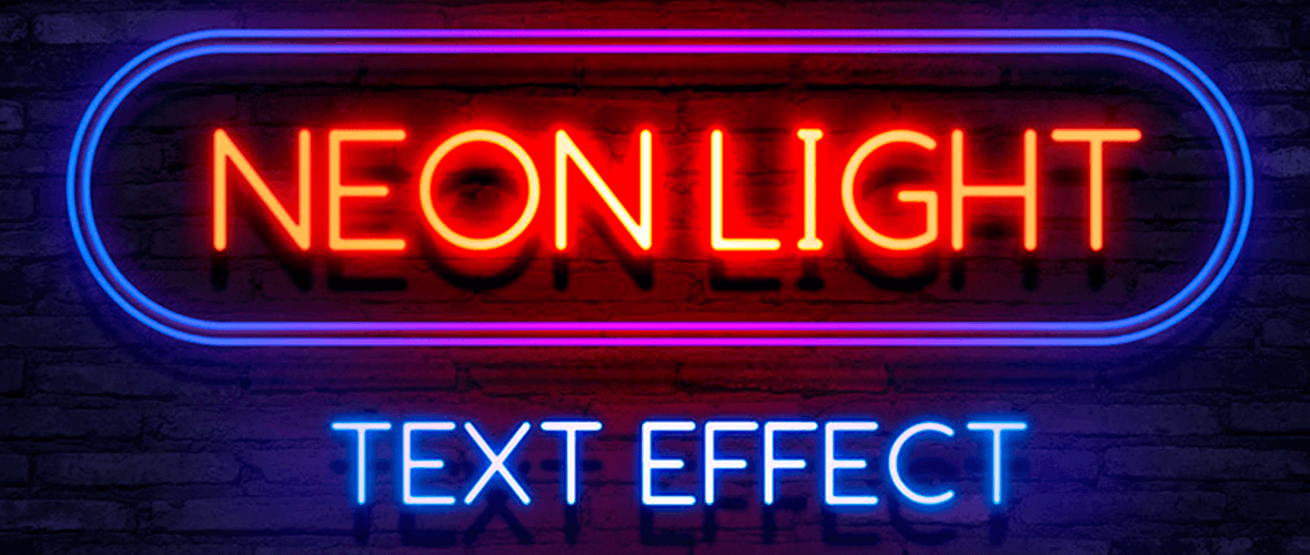 Efeito de texto Neon Light