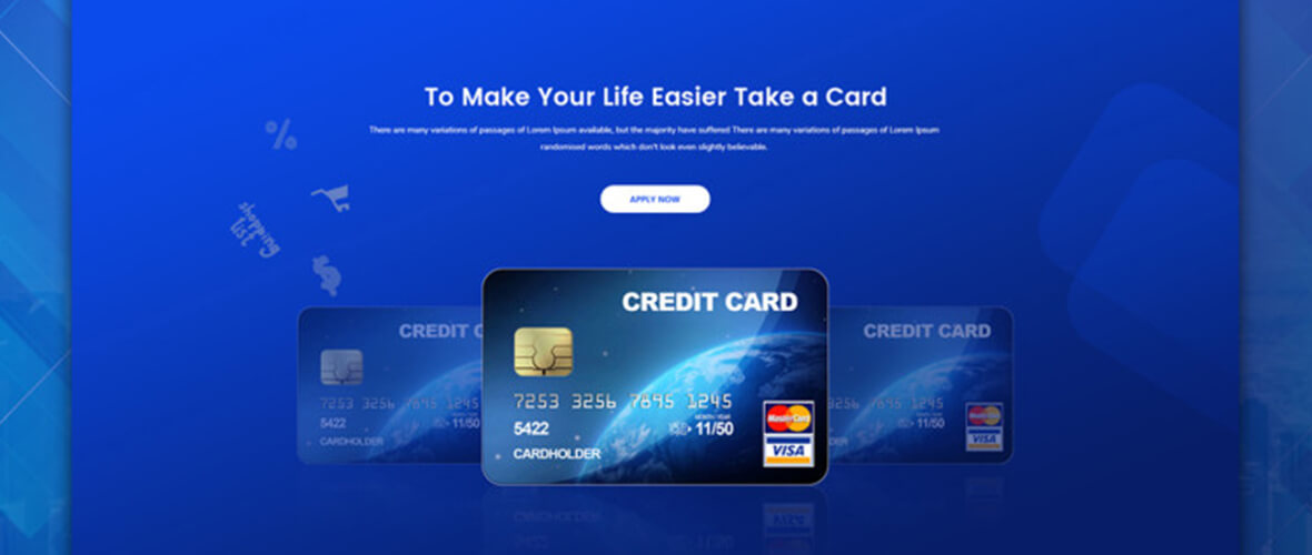 Template Landing page Cartão de crédito