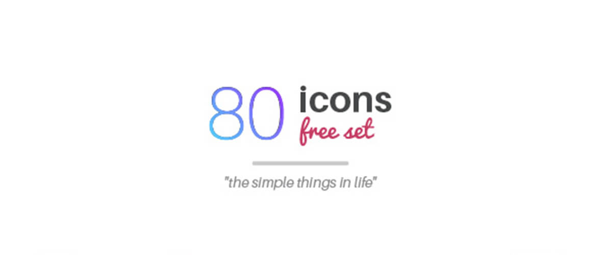 80 ícones de objetos diversos