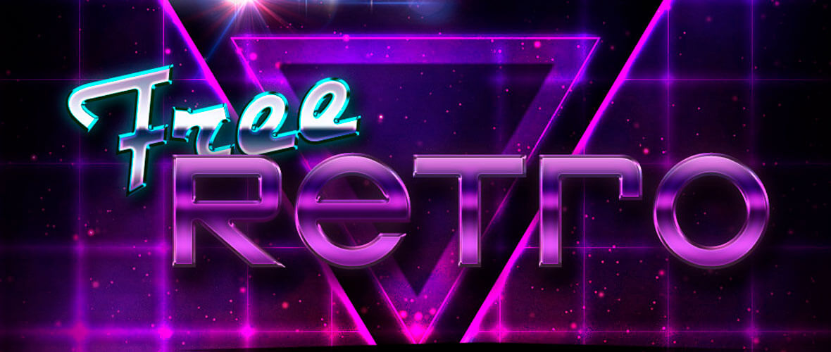 Efeito de texto retrô neon